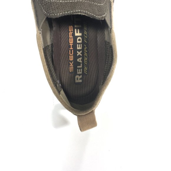 Skechers Relaxed Fit Superior Milford Slip On Shoes Mens Size 12 Tan Brown 64365